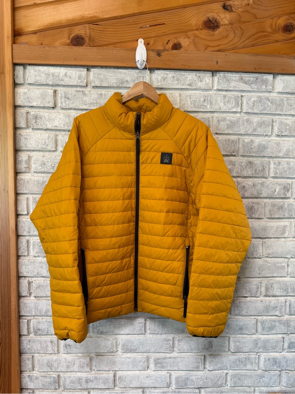 Men's Quilted Mustard Lightweight Puffer Jacket
